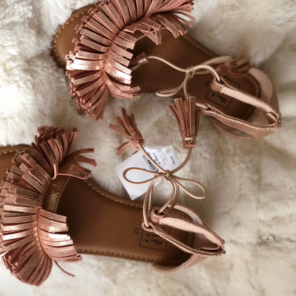 Girls size 12 rose gold sandals